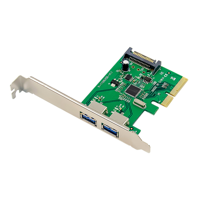Product Κάρτα Επέκτασης Powertech PCIe X4 σε 2X USB St619, 10Gbps, Asm1142 base image