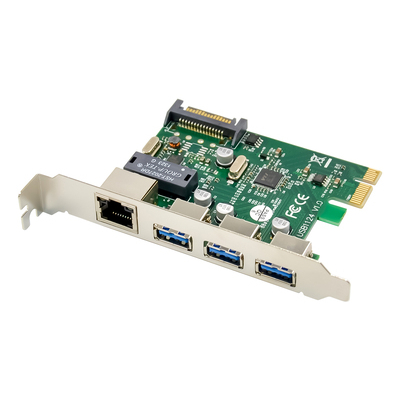 Product Κάρτα Δικτύου PCIe Powertech σε USB 3.0 & GbE LAN ST642, VL805&RTL8153 base image