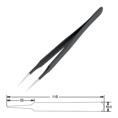Product Sprotek Esd Αντιστατική Τσιμπίδα St-T510, 110mm, Ίσια, Λεπτή base image