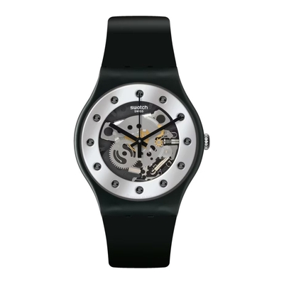 Product Ρολόι Unisex Swatch Suoz147 (41mm) Καουτσούκ Λουράκι Μαύρο base image