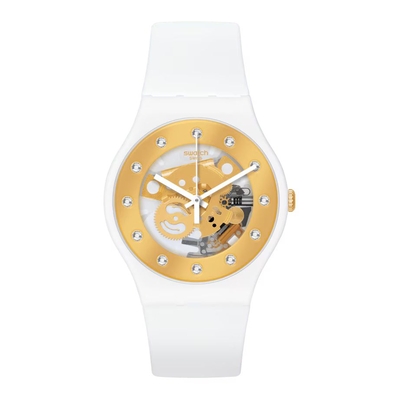 Product Γυναικείο Ρολόι Swatch Suoz148 (41mm) Καουτσούκ Λουράκι Λευκό base image