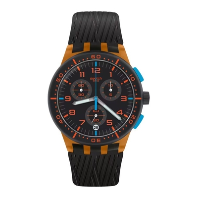 Product Ανδρικό Ρολόι Swatch Suso401 (42mm) Καουτσούκ Λουράκι Μαύρο base image