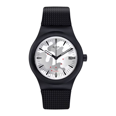 Product Ρολόι Unisex Swatch Sutb407 (42mm) Καουτσούκ Λουράκι Μαύρο base image