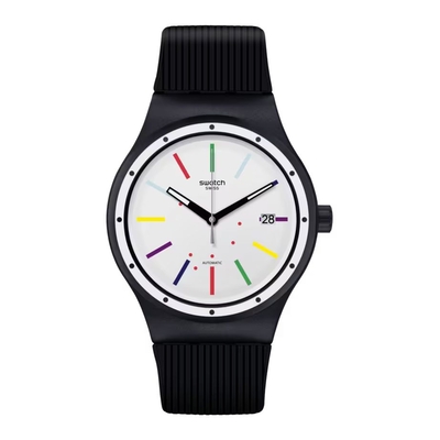 Product Ρολόι Unisex Swatch Sutb408 (42mm) Καουτσούκ Λουράκι Μαύρο base image