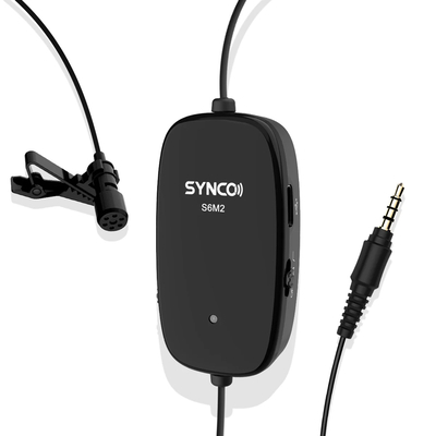 Product Μικρόφωνο Synco Lav-S6M2, clip-on, omnidirectional, 3.5mm, 400mAh, μαύρο base image