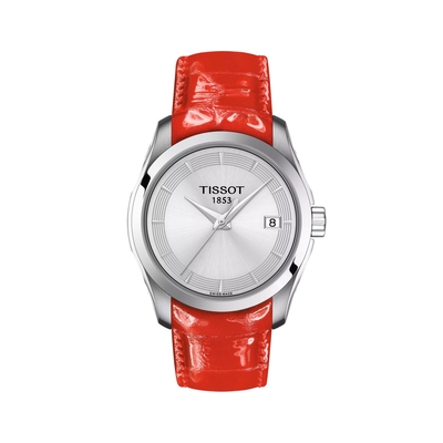 Product Γυναικείο Ρολόι Tissot T035210160310 (32mm) Δερμάτινο Λουράκι Κόκκινο base image