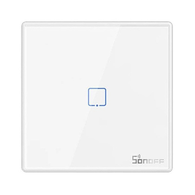Product Διακόπτης Sonoff smart T2EU1C-RF 433MHz, αφής, μονός, λευκός base image