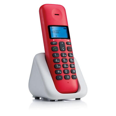 Product Ασύρματο Τηλέφωνο Motorola T301 Cherry (Ελληνικό Μενού) με ανοιχτή ακρόαση base image