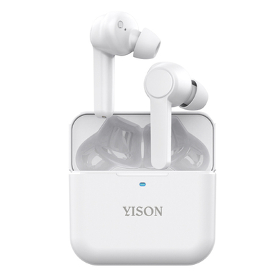 Product Bluetooth Handsfree Yison με θήκη φόρτισης T5, True Wireless, λευκά base image