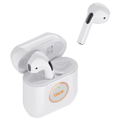 Product Bluetooth Headset Yison με θήκη φόρτισης T8, True Wireless, λευκά base image