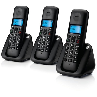 Product Ασύρματο Τηλέφωνο Motorola T303 (Ελληνικό Μενού) Τριπλό με ανοιχτή ακρόαση base image