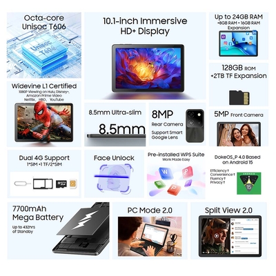 Product Tablet Blackview Octa-Core 10.1' (4gb+128gb) Tab 60 Pro 4g Android 14 Volcano Grey base image