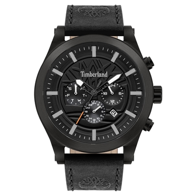 Product Ανδρικό Ρολόι Timberland Tbl15661Jsb02 (48mm) Δερμάτινο Λουράκι Μαύρο base image