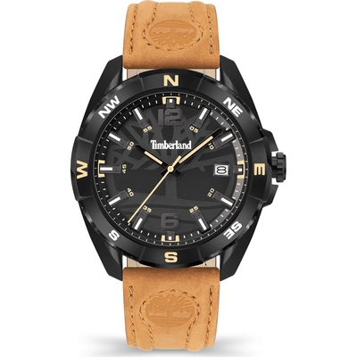 Product Ανδρικό Ρολόι Timberland Tdwgb2202101 (44mm) Δερμάτινο Λουράκι Καφέ base image