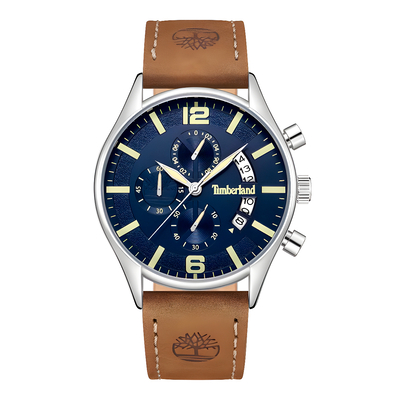 Product Ανδρικό Ρολόι Timberland Tdwgc9001202 (43 mm) Δερμάτινο Λουράκι Καφέ base image