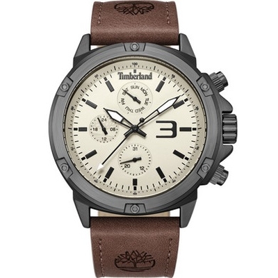 Product Ανδρικό Ρολόι Timberland Tdwgf9002903 (46 mm) Δερμάτινο Λουράκι Καφέ base image