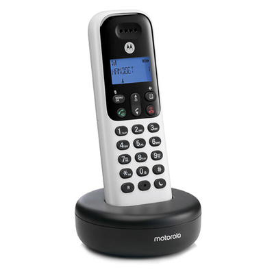 Product Ασύρματο Τηλέφωνο Motorola T501+ ʼσπρο (Ελληνικό Μενού) με ανοιχτή ακρόαση base image
