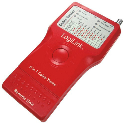 Product Tester Καλωδίων LogiLink 5in1 RJ45/RJ11/USB/BNC/IEEE1394 Plug WZ0014 base image