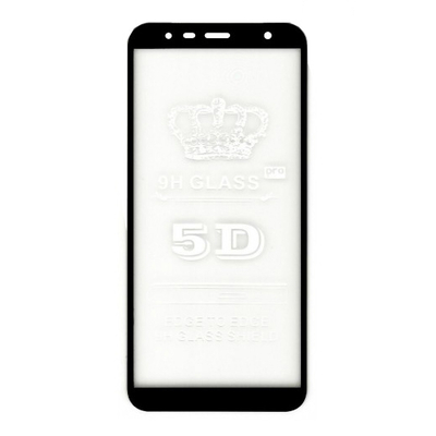 Product Screen Protector Powertech Tempered Glass 5D Full Glue για Samsung J4 Plus 2018, Black base image
