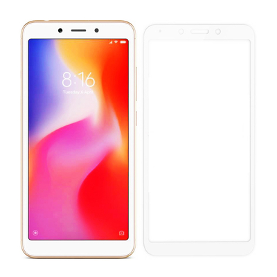 Product Screen Protector Powertech 5D Full Glue για Xiaomi Redmi 6/6A, White base image
