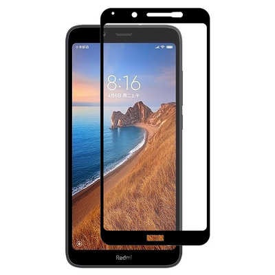 Product Screen Protector Powertech 5D Full Glue, Xiaomi Redmi 7A (Qualcomm), μαύρο base image
