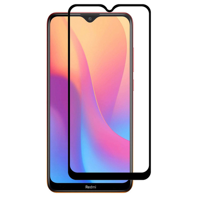 Product Screen Protector Powertech 5D, Full Glue, Xiaomi Redmi 8A, μαύρο base image