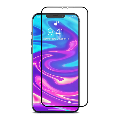 Product Screen Protector Powertech 5D, full glue, iPhone 12 Pro, μαύρο base image