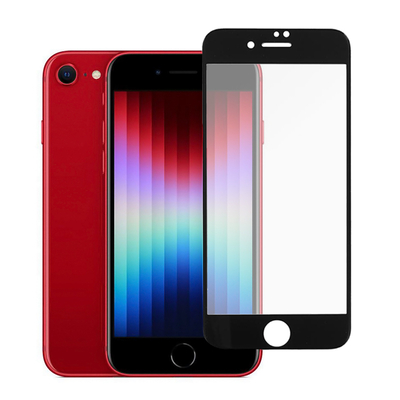 Product Screen Protector Powertech tempered glass 5D TGC-0584, full glue, iPhone SE 2022, μαύρο base image