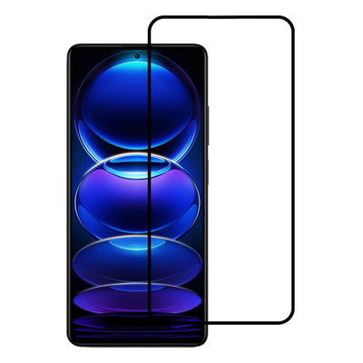 Product Screen Protector Powertech tempered glass 5D, full glue, Xiaomi Redmi Note 12, μαύρο base image