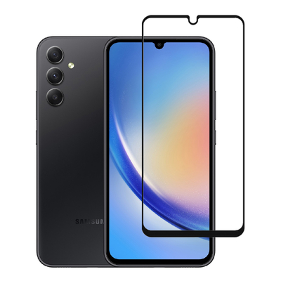 Product Screen Protector Powertech Tempered Glass 5D TGC-0638, Samsung A34 5G, μαύρο base image