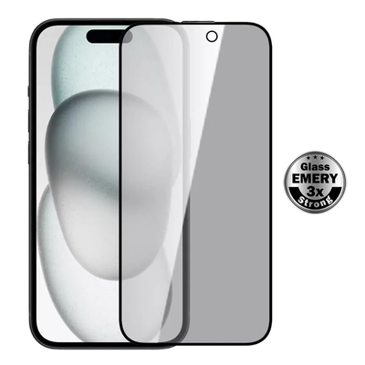 Product Προστατευτικό Οθόνης Powertech Tempered Glass Emery Private 5D Tgc-0772 για iPhone 15 Pro Max, Full Glue base image