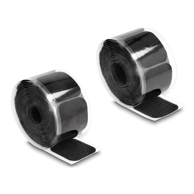 Product Αυτοκόλλητα Velcro TIES-067 σε ρολό 5m, 45x50mm, Μαύρο base image