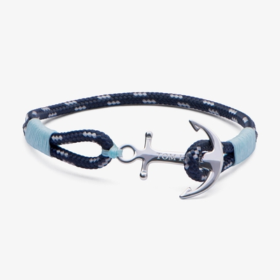 Product Βραχιόλι Unisex Tom Hope Tm0060 (17cm) Textile, από Ασήμι Blue base image