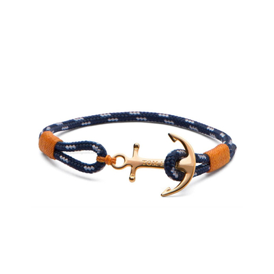 Product Βραχιόλι Unisex Tom Hope Tm0121 (18cm) Textile, 24 K Gold Plated από Ατσάλι Gold, Blue, Orange base image