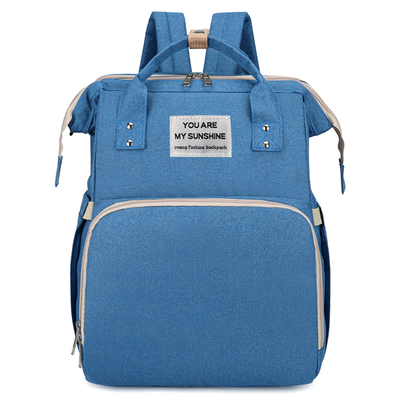Product Τσάντα πλάτης 2 in 1 και παιδικό κρεβατάκι TMV-0052, αδιάβροχη, μπλε base image