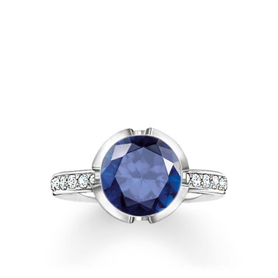 Product Γυναικείο Δαχτυλίδι Thomas Sabo 037-050-32-54 (54) από Ασήμι Blue, Silver base image