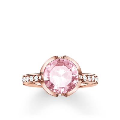 Product Γυναικείο Δαχτυλίδι Thomas Sabo 2037-633-9-54 (54) από Ασήμι Rose Gold, Pink base image
