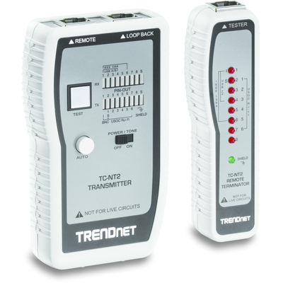 Product Tester Καλωδίων Δικτύου TrendNet Με Θήκη Μεταφοράς (Για καλώδια Εως 300μ.) base image