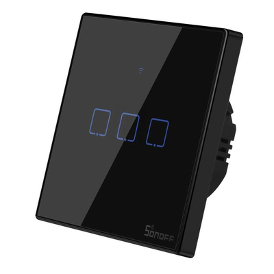 Product Smart Διακόπτης Sonoff ΤΧ-T3EU3C, αφής, Wi-Fi, τριπλός, μαύρος base image
