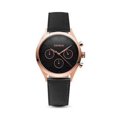Product Γυναικείο Ρολόι Tayroc Ty56 (36mm) Δερμάτινο Λουράκι Μαύρο base image