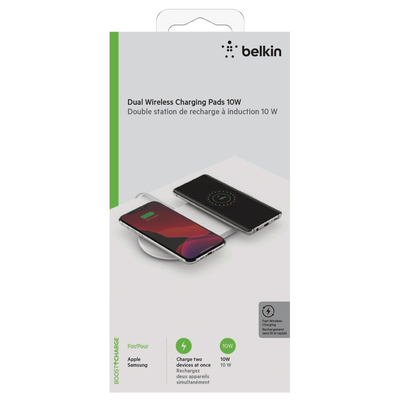 Product Ασύρματος Φορτιστής Belkin Dual Pad 2x10W white WIZ002vfWH base image