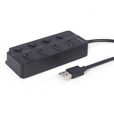 Product USB Hub Gembird USB 2.0 4-PORT With SWITCHES Black base image