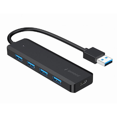 Product USB Hub Gembird 4-PORT USB 3.1 (Gen 1) Black base image