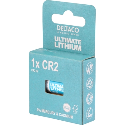 Product Μπαταρία Λιθίου Deltaco Ultimate 3V CR2 1x Οικολογική FSC Συσκευασία ULT-CR2-1P base image