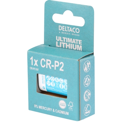 Product Μπαταρία Λιθίου Deltaco Ultimate 6V CR-P2 1x Οικολογική FSC Συσκευασία ULT-CRP2-1P base image
