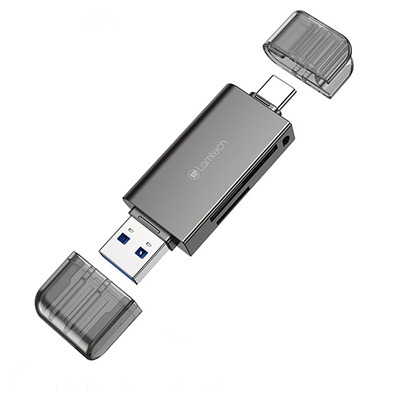 Product Card Reader Lamtech USB/Type-C 3.0 HIGH SPEED METAL GREY base image