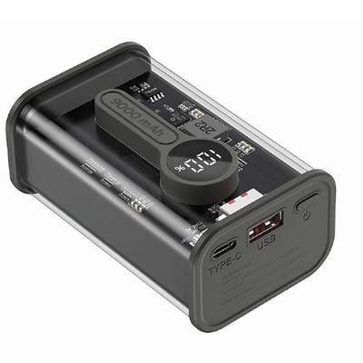Product Powerbank Gembird Transparent QC3.0 QUICK Charging 9000MAH Black base image