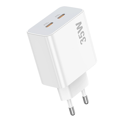Product Φορτιστής Πρίζας Lamtech DUAL Type-C FAST CHARGER PD35W White base image