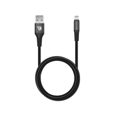 Product Καλώδιο USB Baykron Premium A male σε Lightning male 3A Μαύρο 1.2m BA-LI-BLK1.2 base image