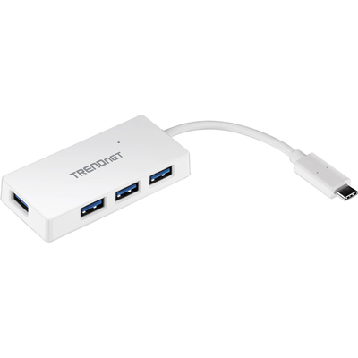 Product USB Hub Trendnet TUC-H4E 4-port USB3.0 Ultra-Mini-Hub an USB-C without power supply base image